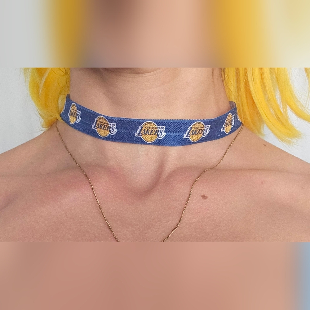 [004] Los Angeles Lakers Choker Necklace/XLhairtie 16.5cm[~6.6in]